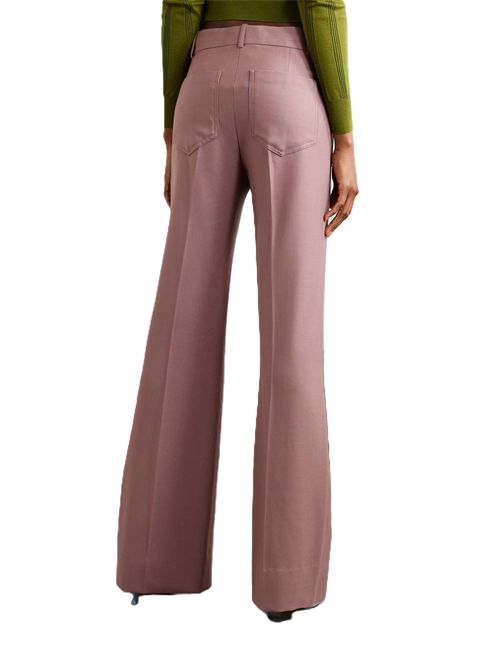 Victoria Beckham Alina twill wide-leg pants Lilac Victoria Beckham | 1325WTR005115D9476 MAUVE